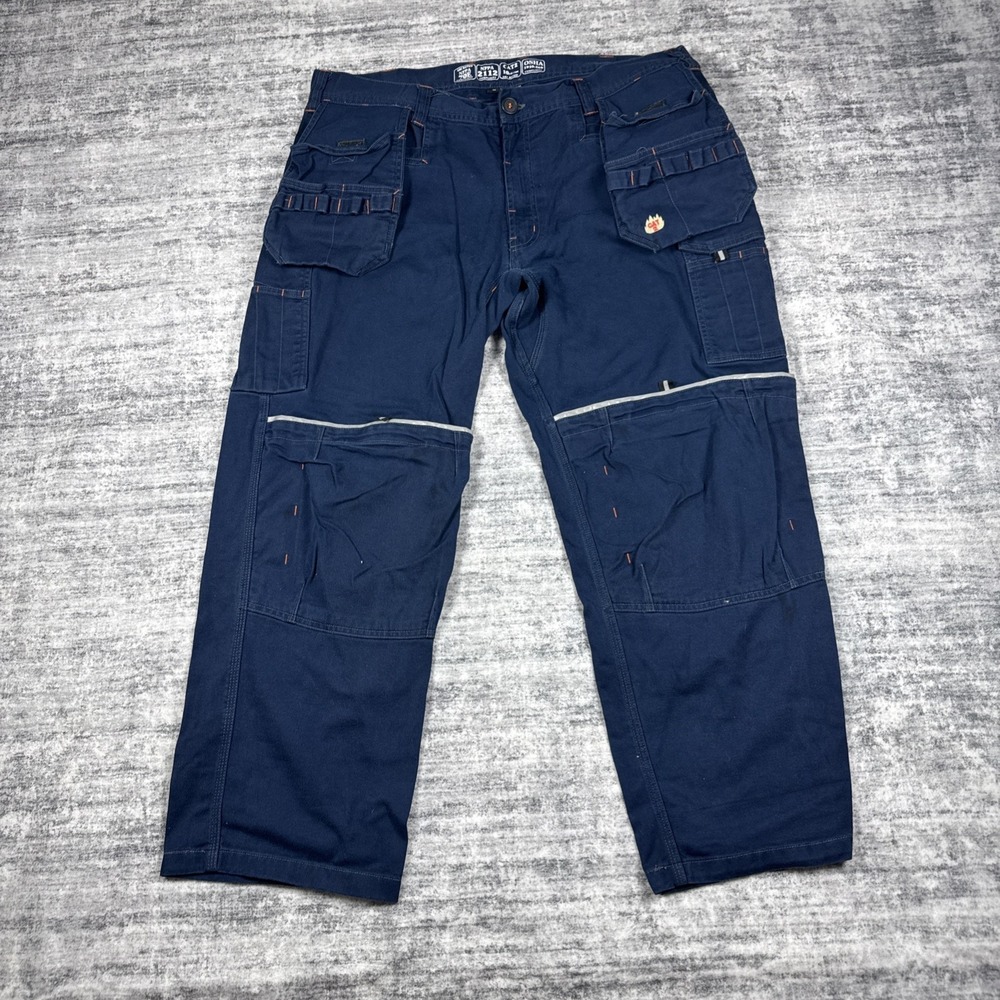 KONTRA Uniform Work ARC Rated CAT2 Pants Size 40x30 Blue NFPA OSHA